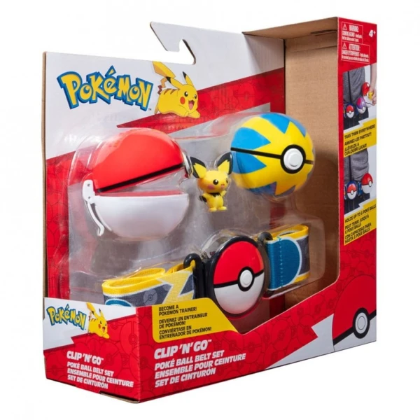 POKEMON CLIP \'N GO POKE BALL WITH BELT W15 - PICHU