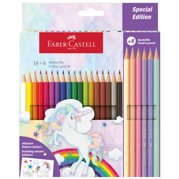 FABER-CASTELL ΣΕΤ 18+6 ΕΞΑΓΩΝΙΚΕΣ ΞΥΛΟΜΠΟΓΙΕΣ ΜΟΝΟΚΕΡΟΣ