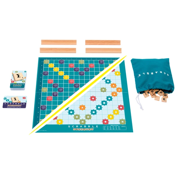 BOARD GAME NEW SCRABBLE WITH WOODEN LETTERS
