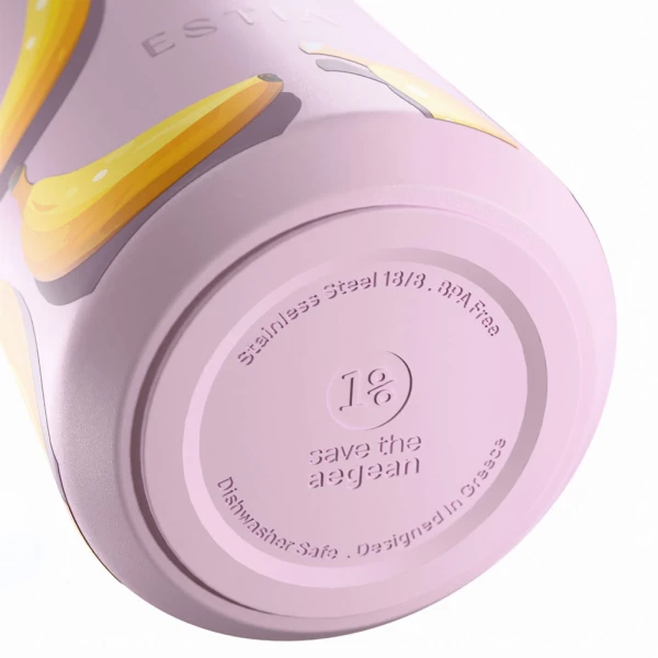 ESTIA HOME ART ΘΕΡΜΟΣ LENS SAVE THE AEGEAN 360ml BANANA MOOD