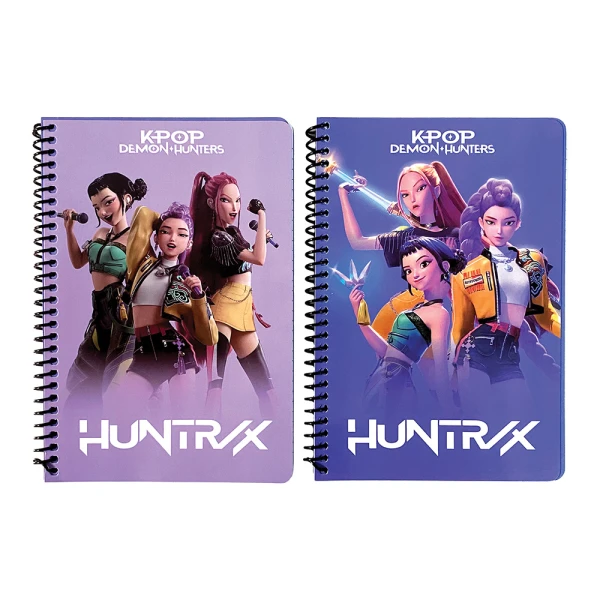 ΤΕΤΡΑΔΙΟ ΣΠΙΡΑΛ 17X25 εκ. 3 ΘΕΜΑΤΑ 105 ΦΥΛΛΑ K-POP DEMON HUNTERS - 2 ΣΧΕΔΙΑ