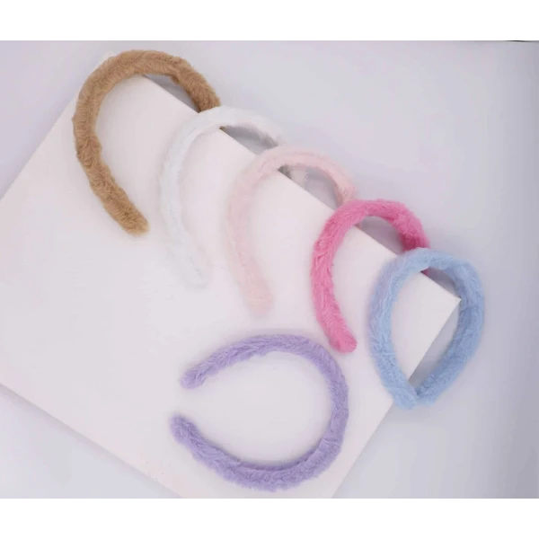 KIDS FURRY HEADBAND - 6 COLOURS