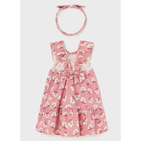 MAYORAL DRESS PRINTED HEADBAND PINK FUCHSIA