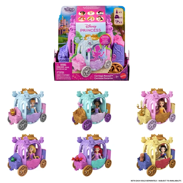 DISNEY PRINCESS CARRIAGE WITH SURPRISE MINI DOLL