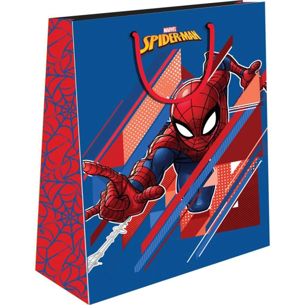 ΧΑΡΤΙΝΗ ΣΑΚΟΥΛΑ ΔΩΡΟΥ 26X32X12 εκ. SPIDERMAN - 2 ΣΧΕΔΙΑ