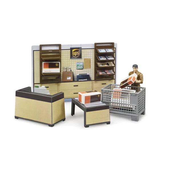 BRUDER UPS SHOP WITH EMPLOYEE