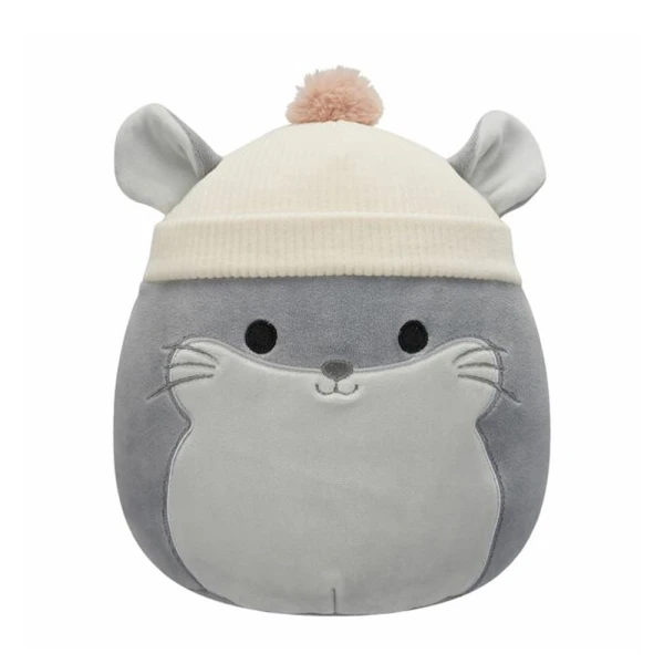 SQUISHMALLOWS ΛΟΥΤΡΙΝΟ 19 εκ. W11 - CAMILO THE GREY CHINCHILLA WITH BEANIE
