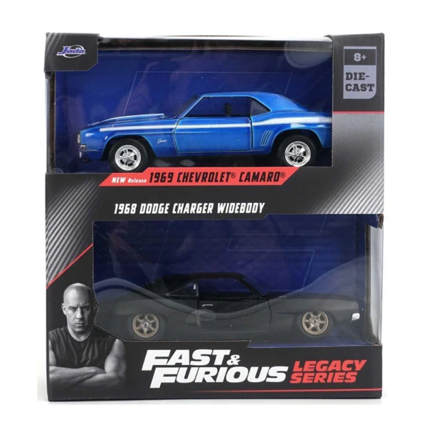 JADA F&F LEGACY SERIES 1:32 1969 CHEVROLET CAMARO ΚΑΙ 1968 DODGE CHARGER WIDEBODY