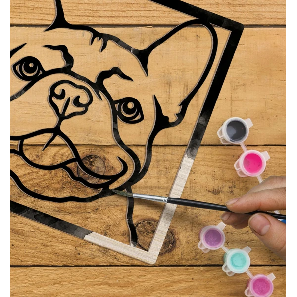 SPLAT PLANET ΞΥΛΙΝΗ 3D ΚΑΤΑΣΚΕΥΗ ΖΩΓΡΑΦΙΚΗΣ FRENCH BULLDOG