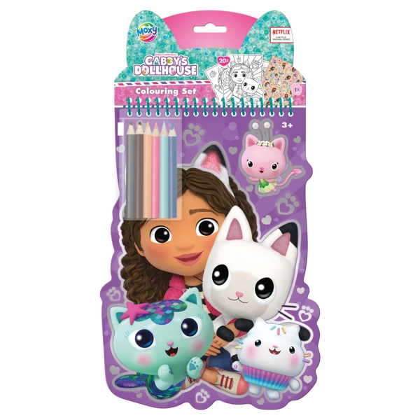 GABBY\'S DOLLHOUSE SHAPED COLOURING PAD 20 SHEETS
