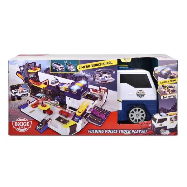 DICKIE TOYS ΣΕΤ ΠΑΙΧΝΙΔΙΟΥ ΠΤΥΣΣΟΜΕΝΟ ΦΟΡΤΗΓΟ ΑΣΤΥΝΟΜΙΑΣ