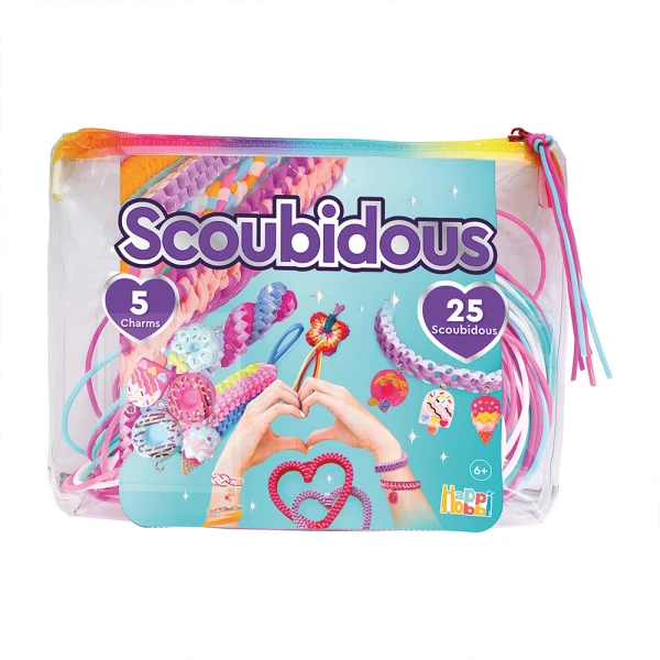 HAPPIHOBBI ΤΣΑΝΤΑΚΙ ΜΕ 25 SCOUBIDOUS & ΑΞΕΣΟΥΑΡ - 2 ΧΡΩΜΑΤΑ