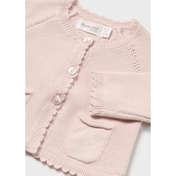 MAYORAL LONG KNIT CARDIGAN PINK