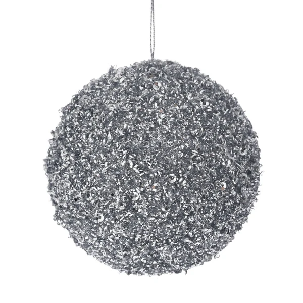 ΧΡΙΣΤΟΥΓΕΝΝΙΑΤΙΚΗ FOAM ΜΠΑΛΑ 8 εκ. ΜΕ GLITTER ΑΣΗΜΙ