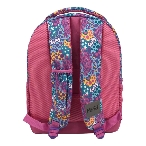MUST TEAM SCHOOL BACKPACK 32X18X43 cm WITH 3 CASES FURBY
