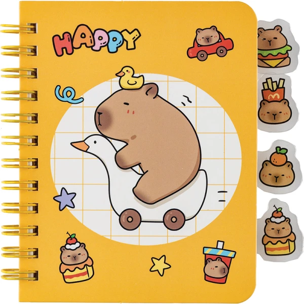 ΣΗΜΕΙΩΜΑΤΑΡΙΟ 8.7Χ11.3 εκ. 64 ΦΥΛΛΑ CAPYBARA - 4 ΣΧΕΔΙΑ