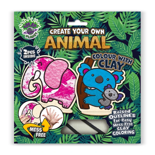 SPLAT PLANET MESS-FREE PAINT KIT WITH CLAY ANIMALS