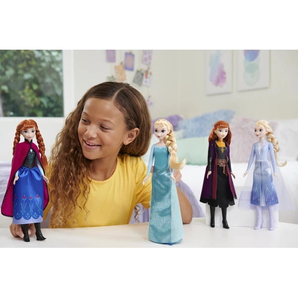 DISNEY PRINCESS ΒΑΣΙΚΗ ΚΟΥΚΛΑ ANNA ΜΠΛΕ ΦΟΡΕΜΑ