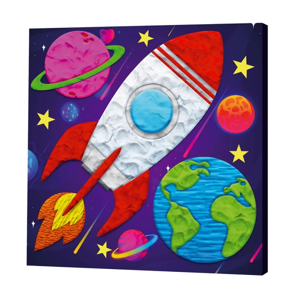SPLAT PLANET ΣΕΤ ΖΩΓΡΑΦΙΚΗΣ ΜΕ ΠΗΛΟ SPACE ΣΕ ΚΑΜΒΑ 30Χ30 εκ.