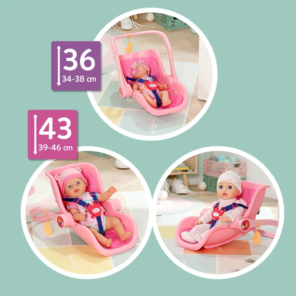 ZAPF CREATION BABY BORN ΡΟΖ ΦΟΡΗΤΟ ΚΑΘΙΣΜΑΤΑΚΙ