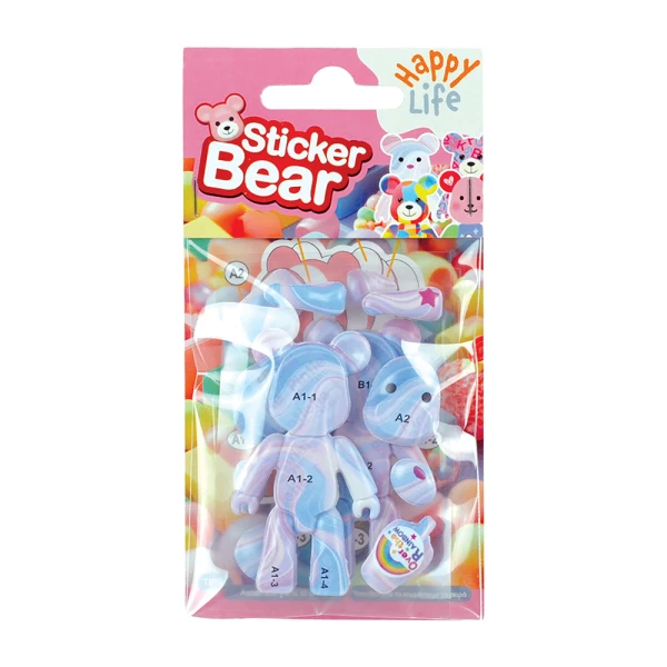3D STICKER ΠΑΖΛ 24 τεμ. ΑΡΚΟΥΔΑΚΙΑ - 4 ΣΧΕΔΙΑ