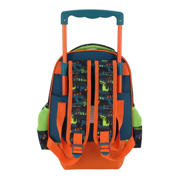 MUST TEAM PRESCHOOL TROLLEY BACKPACK 27X10X31 cm WITH 2 COMPARTMENTS MUSIC DINO