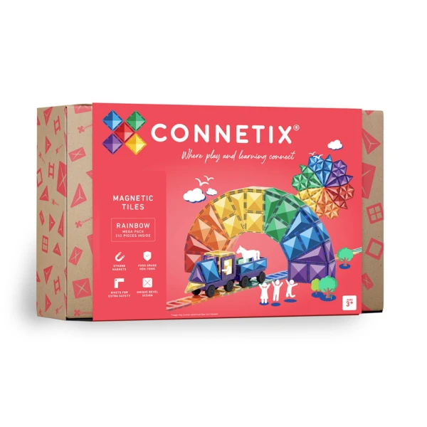 CONNETIX ΜΑΓΝΗΤΙΚΑ ΤΟΥΒΛΑΚΙΑ RAINBOW MEGA PACK 212 τεμ.