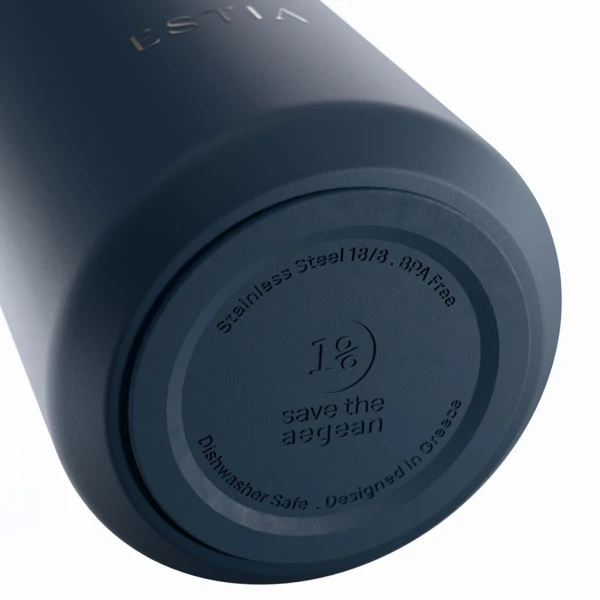 ESTIA HOME ART ΘΕΡΜΟΣ LENS SAVE THE AEGEAN 360ml INDIGO
