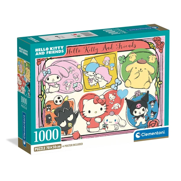 CLEMENTONI ΠΑΖΛ H.Q. HELLO KITTY 1000 τεμ.