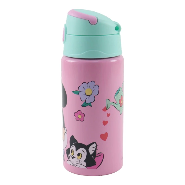 ALUMINUM FLIP WATER BOTTLE 500ml MINNIE