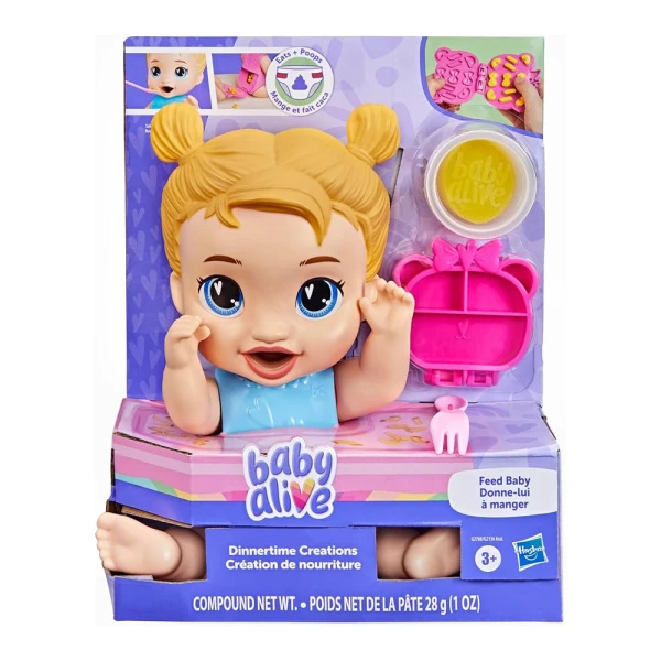BABY ALIVE DOLL BLONDE BABY HARPER - DINNERTIME CREATIONS