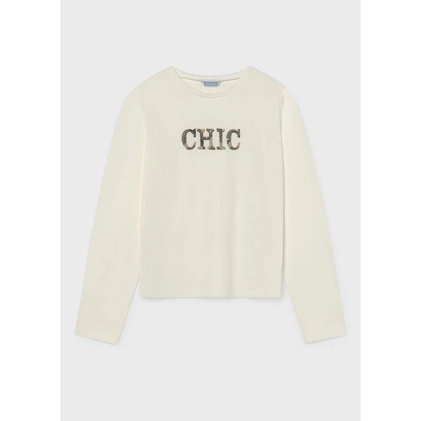 MAYORAL T-SHIRT ΜΑΚΡΥΜΑΝΙΚΟ CHIC ΚΡΕΜ
