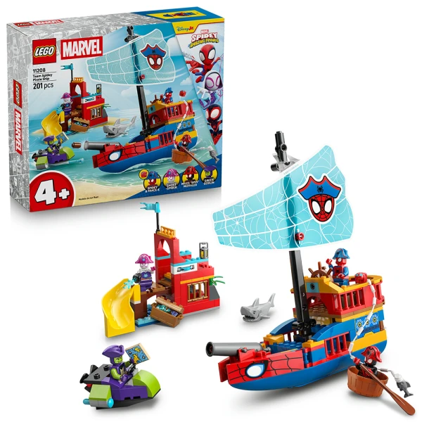 LEGO® MARVEL SPIDEY AND HIS AMAZING FRIENDS ΠΕΙΡΑΤΙΚΟ ΠΛΟΙΟ ΟΜΑΔΑΣ ΣΠΑΙΝΤΙ