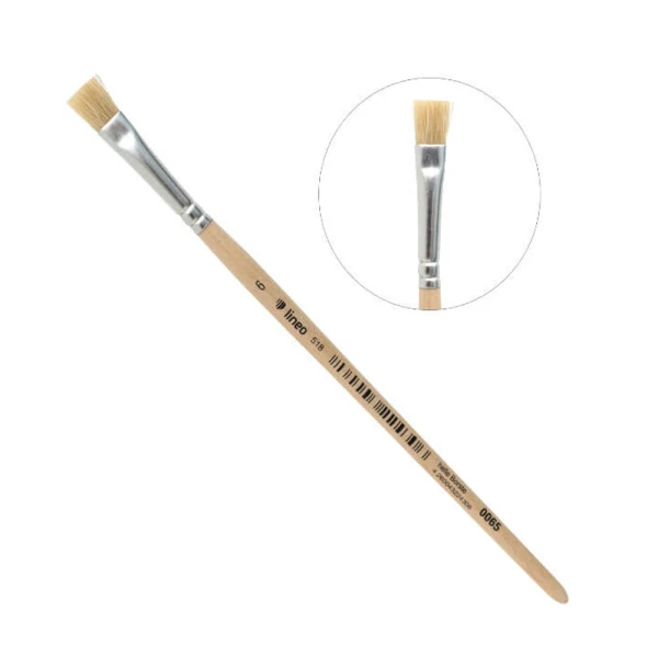 LINEO SCHOOL FLAT HOG BRISTLE BRUSH No 6