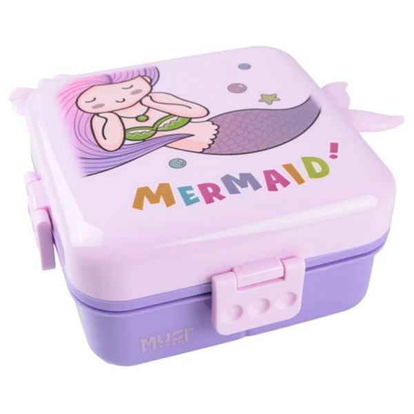 MUST TEAM LUNCH BOX PP 1590ml & 70ml 20.3X20X9.4 cm - 4 DESIGNS