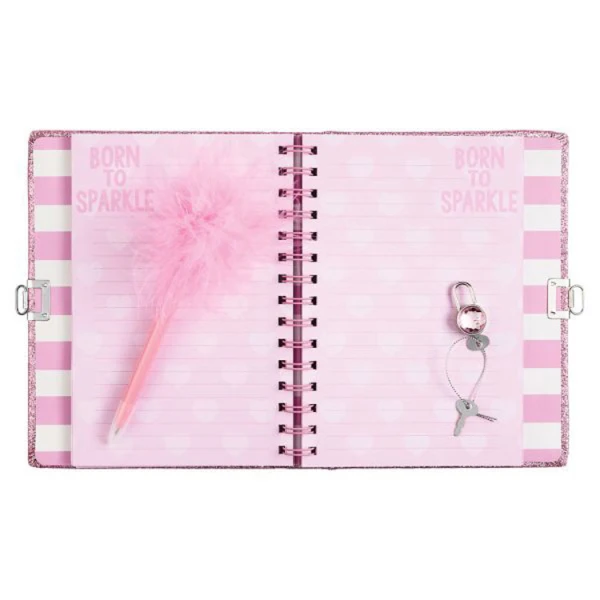 MAKE IT REAL BORN TO SPARKLE GLITTER JOURNAL AND PEN
