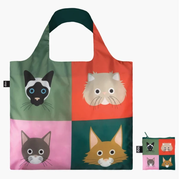 LOQI ΤΣΑΝΤΑ TOTE ΑΝΑΚΥΚΛΩΜΕΝΗ - STEPHEN CHEETHAM CATS