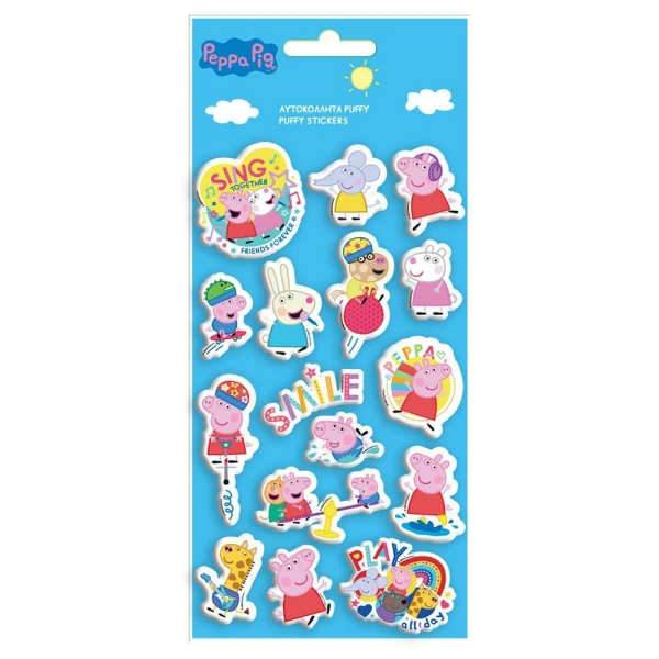 ΑΥΤΟΚΟΛΛΗΤΑ PUFFY 10X22 εκ. PEPPA PIG