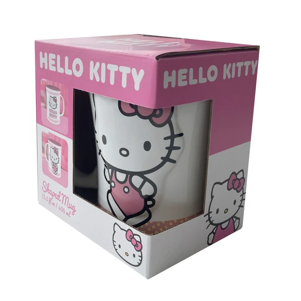 EMBOSSED HELLO KITTY CERAMIC MUG – PINK