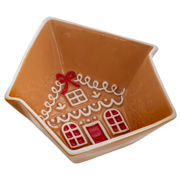 ΚΑΦΕ ΚΕΡΑΜΙΚΟ ΜΠΩΛ ΣΕ ΣΧΗΜΑ ΣΠΙΤΙ GINGERBREAD 14X14X5 EK
