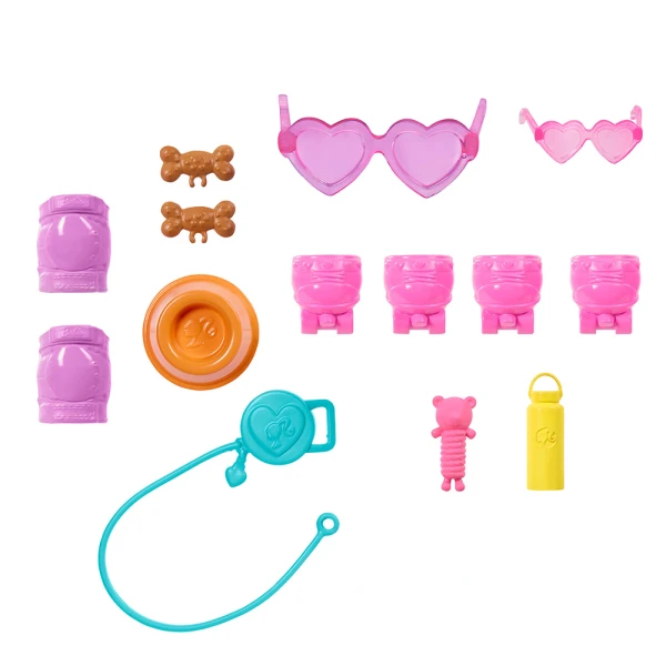 BARBIE DOLL ROLLER SKETES WITH PUPPY