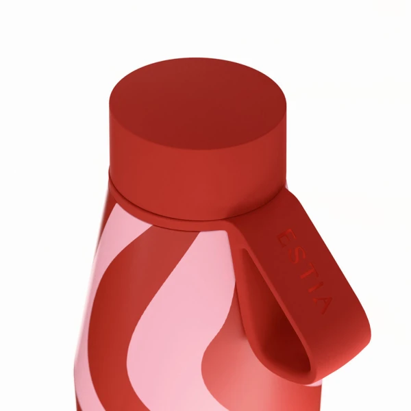 ESTIA HOME ART THERMAL FLASK FLOW SAVE THE AEGEAN 500ml CORAL WAVES