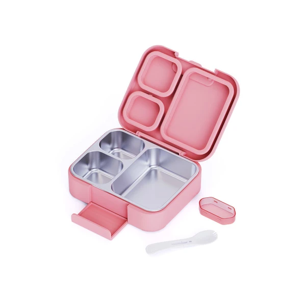 LUNCH BOX SAVE THE AEGEAN 950ml 3 STAINLESS STEEL REMOVABLE COMPARTMENTS RAINBOW DREAMS