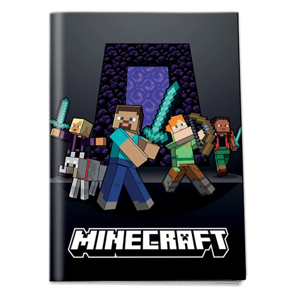 SRAPLED NOTEBOOK 17X25 cm 40 SHEETS MINECRAFT - 2 DESIGNS
