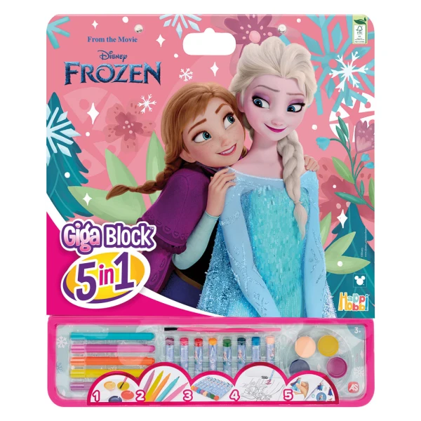 GIGA BLOCK ΣΕΤ ΖΩΓΡΑΦΙΚΗΣ DISNEY FROZEN 5 ΣΕ 1 ICY ADVENTURE ΓΙΑ 3+ ΧΡΟΝΩΝ
