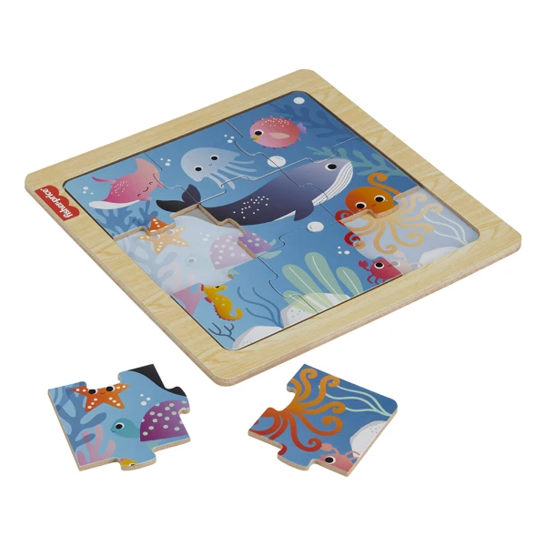 FISHER PRICE ΞΥΛΙΝΟ ΠΑΖΛ 10 τεμ. ΖΩΑ ΘΑΛΑΣΣΗΣ