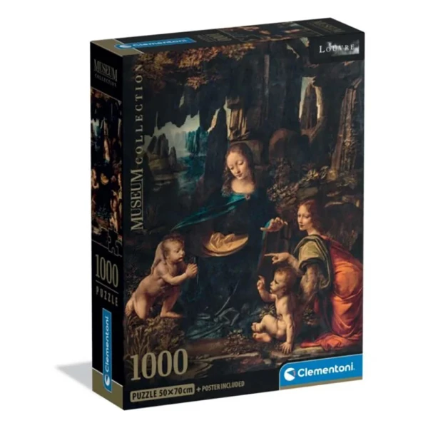 CLEMENTONI PUZZLE MUSEUM COLLECTION LEONARDO DA VINCI VIRGIN OF THE ROCKS 1000 pcs.
