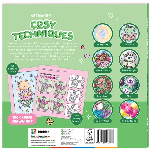 ART MAKER COSY COLOURING ΒΙΒΛΙΟ ΖΩΓΡΑΦΙΚΗΣ COSY TECHNIQUES