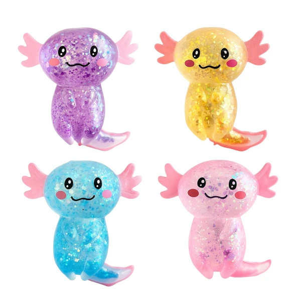 KEYCRAFT SQUISHY SPARKLY AXOLOTL - 4 ΧΡΩΜΑΤΑ