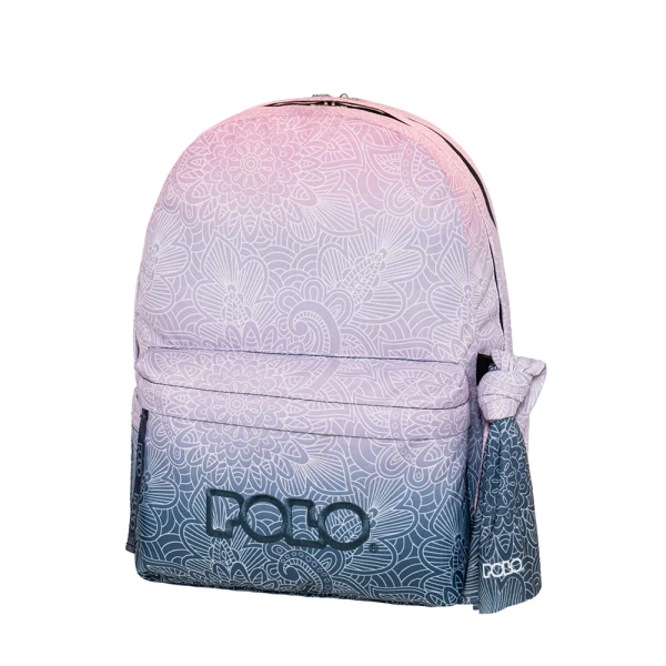 POLO 2026 ΣΑΚΙΔΙΟ ORIGINAL DOUBLE SCARF GRADIENT ΡΟΖ-ΜΠΛΕ